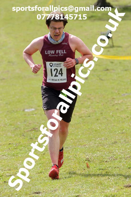 Masters men 2021 NECAA Cross Country Relays, Thornley Farm, Peterlee, Saturday, April 10th. Photo: David T. Hewitson/Sports for All Pics